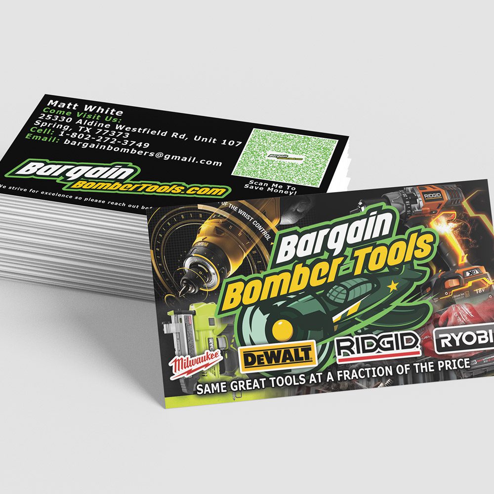 Bargain Bomber Tools - Business Cards